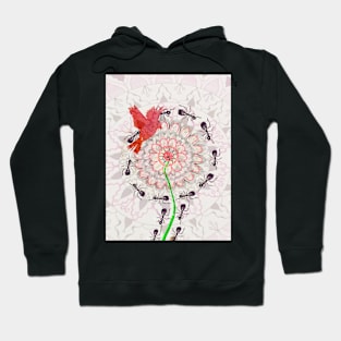 Creative mandala and bird Hoodie